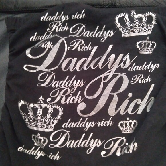 Vintage Y2K Spunky Graphic Black Tube Top with Side Ruching - Picture 2 of 5